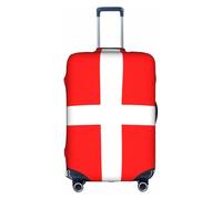 WKSGDSG Housse de bagage pour valise, approuvée par la TSA, drapeau danois du Danemark, housse de protection élastique pour bagages de 45,7 à 53,3 cm, anti-rayures et lavable, pour adulte et enfant