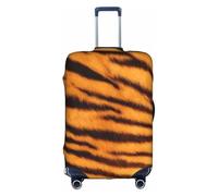 WKSGDSG Housse de bagage pour valise approuvée par la TSA, housse de protection élastique à rayures tigrées pour bagages de 45,7 à 53,3 cm, anti-rayures et lavable, pour adulte et enfant, Tigre rayé