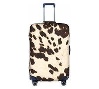 WKSGDSG Housse de bagage pour valise approuvée par la TSA, housse de protection élastique en cuir de vache marron, convient aux bagages de 45,7 à 53,3 cm, anti-rayures et lavable, pour adulte et