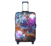 WKSGDSG Housse de bagage pour valise approuvée par la TSA, housse de protection élastique pour valise de voyage de 45,7 à 53,3 cm, anti-rayures et lavable, pour adulte et enfant, Univers Galaxy Space