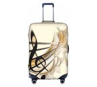 WKSGDSG Housse de bagage pour valise approuvée par la TSA, housse de protection élastique pour valise de voyage de 45,7 à 53,3 cm, anti-rayures et lavable, pour adulte et enfant, Note de musique., L