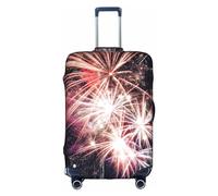 WKSGDSG Housse de bagage pour valise approuvée par la TSA, housse de protection élastique pour valise de voyage de 45,7 à 53,3 cm, anti-rayures et lavable, pour adulte et enfant, Feu d'artifice