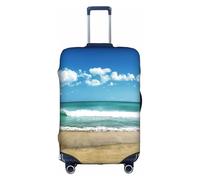 WKSGDSG Housse de bagage pour valise approuvée par la TSA, housse de protection élastique pour valise de voyage de 45,7 à 53,3 cm, anti-rayures et lavable, pour adulte et enfant, Sandy Beach, L