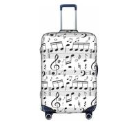 WKSGDSG Housse de bagage pour valise approuvée par la TSA, housse de protection élastique pour valise de voyage de 45,7 à 53,3 cm, anti-rayures et lavable, pour adulte et enfant, Note de musique., L