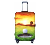 WKSGDSG Housse de bagage pour valise, approuvée par la TSA, housse de protection élastique pour valises de 45,7 à 53,3 cm, anti-rayures et lavable, pour adulte et enfant, Sport Golf Ball Sunset Tree