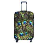WKSGDSG Housse de bagage pour valise approuvée par la TSA, housse de protection élastique pour valise de voyage de 45,7 à 53,3 cm, anti-rayures et lavable, pour adulte et enfant, Paon frais., S