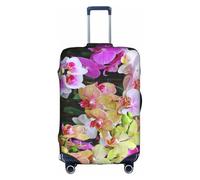 WKSGDSG Housse de bagage pour valise, approuvée par la TSA, housse de protection élastique pour valise de voyage de 45,7 à 53,3 cm, anti-rayures et lavable, pour adulte et enfant, Orchidées, L