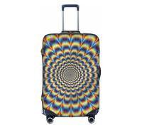 WKSGDSG Housse de bagage pour valise, approuvée par la TSA, illusion d'optique en spirale, housse de protection élastique pour valises de 45,7 à 53,3 cm, anti-rayures et lavable, pour adultes et