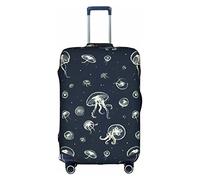 WKSGDSG Housse de bagage pour valise approuvée par la TSA, motif méduse, housse de protection élastique pour bagages de 45,7 à 53,3 cm, anti-rayures et lavable, pour adulte et enfant, Motif méduse