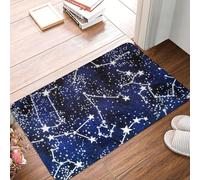 WKSGDSG Paillasson antidérapant en flanelle super absorbant phosphorescent pour porte d'entrée/arrière, garage, terrasse et intérieur - 60 x 40 cm