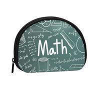 WKSGDSG Petit porte-monnaie avec fermeture éclair, cours de mathématiques, mini portefeuille portable pour femmes et filles, sac à monnaie tendance en toile avec porte-clés, sac de rangement pour