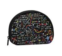 WKSGDSG Petit porte-monnaie avec fermeture éclair, formule mathématique, mini portefeuille portable pour femmes et filles, sac à monnaie tendance en toile avec porte-clés, sac de rangement pour cartes