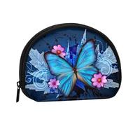 WKSGDSG Petit porte-monnaie avec fermeture éclair, joli papillon, porte-monnaie, porte-monnaie portable pour femmes et filles, sac à monnaie tendance en toile avec porte-clés, sac de rangement pour