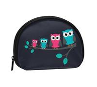 WKSGDSG Petit porte-monnaie avec fermeture éclair, mini porte-monnaie en toile avec porte-clés, sac de rangement pour cartes de crédit et carte d'identité, Jolies chouettes., Taille unique, Sac de