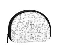 WKSGDSG Petit porte-monnaie avec fermeture éclair, mini portefeuille à imprimé chimie, porte-monnaie portable pour femmes et filles, sac de monnaie tendance en toile avec porte-clés, sac de rangement