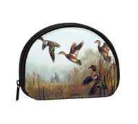 WKSGDSG Petit porte-monnaie avec fermeture éclair, mini portefeuille de chasse sauvage, porte-monnaie portable pour femmes et filles, sac de monnaie tendance en toile avec porte-clés, sac de rangement