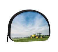 WKSGDSG Petit porte-monnaie avec fermeture éclair, mini portefeuille en toile avec porte-clés, carte de crédit et carte d'identité, Tractor Farm, Taille unique, Sac de rangement Shell