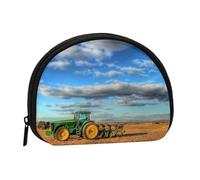 WKSGDSG Petit porte-monnaie avec fermeture éclair, mini portefeuille en toile avec porte-clés, carte de crédit et carte d'identité, Tracteur de ferme., Taille unique, Sac de rangement Shell