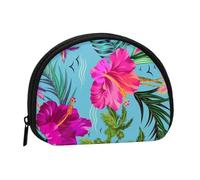 WKSGDSG Petit porte-monnaie avec fermeture éclair, mini portefeuille Hello Hawaï, porte-monnaie portable pour femmes et filles, sac de monnaie tendance en toile avec porte-clés, sac de rangement pour