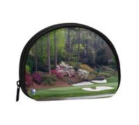 WKSGDSG Petit porte-monnaie avec fermeture éclair, mini portefeuille pour parcours de golf, porte-monnaie portable pour femmes et filles, sac à monnaie tendance en toile avec porte-clés, sac de