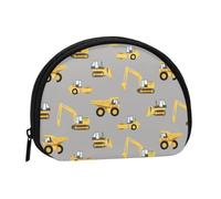 WKSGDSG Petit porte-monnaie avec fermeture éclair, mini portefeuille pour pièces de monnaie en forme de camion de construction, sac à monnaie portable pour femmes et filles, sac de monnaie tendance en