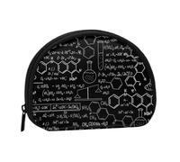 WKSGDSG Petit porte-monnaie avec fermeture éclair, mini portefeuille scientifique chimie, porte-monnaie portable pour femmes et filles, sac de monnaie tendance en toile avec porte-clés, sac de
