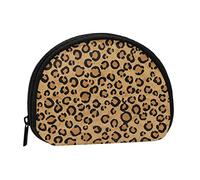 WKSGDSG Petit porte-monnaie avec fermeture éclair, motif léopard sauvage, mini portefeuille portable pour femmes et filles, sac à monnaie tendance en toile avec porte-clés, sac de rangement pour