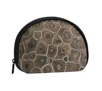 WKSGDSG Petoskey Stone Petit porte-monnaie avec fermeture éclair, porte-monnaie portable pour femmes et filles, sac à monnaie tendance en toile avec porte-clés, sac de rangement pour cartes de crédit
