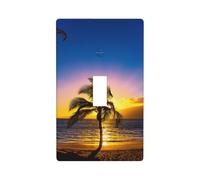 WKSGDSG Plaque murale décorative pour interrupteur à bascule, plage hawaïenne, plaque murale décorative pour interrupteurs, plaque d'interrupteur standard, plaque de couverture électrique pour