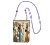 WKSGDSG Pochette de téléphone à bandoulière pour femme, homme, femme dans l'Égypte ancienne, petit sac à bandoulière pour les voyages essentiels de voyage, porte-carte étanche avec blocage RFID