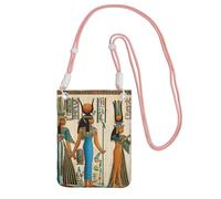 WKSGDSG Pochette de téléphone à bandoulière pour femme, homme, femme dans l'Égypte ancienne, petit sac à bandoulière pour les voyages essentiels de voyage, porte-carte étanche avec blocage RFID
