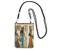 WKSGDSG Pochette de téléphone à bandoulière pour femme, homme, femme dans l'Égypte ancienne, petit sac à bandoulière pour les voyages essentiels de voyage, porte-carte étanche avec blocage RFID