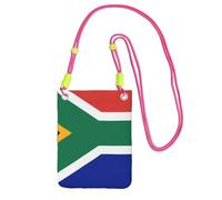 WKSGDSG Pochette de téléphone à bandoulière pour homme et femme, sac portefeuille avec drapeau de l'Afrique du Sud, petit sac à bandoulière pour les essentiels de voyage, sac à main étanche avec