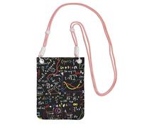 WKSGDSG Pochette de téléphone à bandoulière pour homme et femme, sac portefeuille de formule mathématique, petit sac à bandoulière pour les essentiels de voyage, sac à main étanche avec blocage RFID