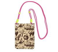 WKSGDSG Pochette de téléphone à bandoulière pour homme et femme, sac portefeuille en forme de chapeau de sorcière, petit sac à bandoulière pour les essentiels de voyage, sac à main étanche avec