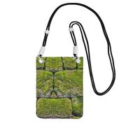 WKSGDSG Pochette de téléphone à bandoulière pour homme et femme, sac portefeuille en pierre de mousse, petit sac à bandoulière pour les essentiels de voyage, sac à main étanche avec blocage RFID
