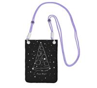 WKSGDSG Pochette de téléphone à bandoulière pour homme et femme, sac portefeuille motif constellation de pizza, petit sac à bandoulière pour les essentiels de voyage, sac à main étanche avec blocage
