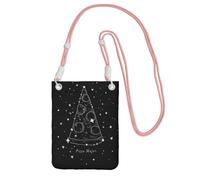 WKSGDSG Pochette de téléphone à bandoulière pour homme et femme, sac portefeuille motif constellation de pizza, petit sac à bandoulière pour les essentiels de voyage, sac à main étanche avec blocage