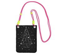 WKSGDSG Pochette de téléphone à bandoulière pour homme et femme, sac portefeuille motif constellation de pizza, petit sac à bandoulière pour les essentiels de voyage, sac à main étanche avec blocage