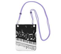 WKSGDSG Pochette de téléphone à bandoulière pour homme et femme, sac portefeuille noir et blanc, petit sac à bandoulière pour les essentiels de voyage, sac à main étanche avec blocage RFID, sangle