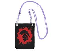 WKSGDSG Pochette de téléphone à bandoulière pour homme et femme, sac portefeuille pour casque de guerrier spartiate, petit sac à bandoulière pour les essentiels de voyage, porte-carte étanche avec