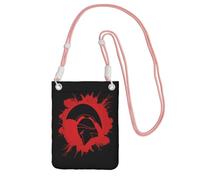 WKSGDSG Pochette de téléphone à bandoulière pour homme et femme, sac portefeuille pour casque de guerrier spartiate, petit sac à bandoulière pour les essentiels de voyage, porte-carte étanche avec