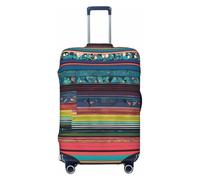 WKSZCYHLKL Housse de protection élastique à motif géométrique ethnique pour valise, Noir , XL
