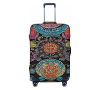WKSZCYHLKL Housse de protection élastique pour valise, motif indigène, Noir , XL