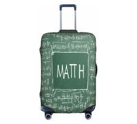 WKSZCYHLKL Housses de bagage pour valise, formules formes, théorie, leçon de mathématiques, impression de mots, housse de valise élastique, blanc, XL