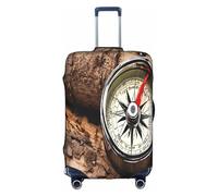 WKSZCYHLKL Housses de bagage pour valise, motif loi de la boussole, impression navigation sur valise, housse élastique de protection pour bagages, blanc, S