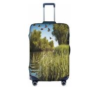 WKSZCYHLKL Housses de protection élastiques pour valise, chasse, vol, sauvage, imprimé, blanc, XL