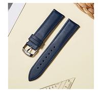 WKWPYCYUH 2 morceaux de bandoulière en cuir véritable recouvrement d'hommes et d'accessoires montre for femmes 14 mm 16 18 20 22 Sangle Calfskin Bracelet de montre(Blu,20mm)