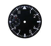 WKWPYCYUH 38.9mm Cadran noir Lumineux Blanc Nombres Fit Winding Hand 6497 St36 Mouvement de surveillance Cadran de montre