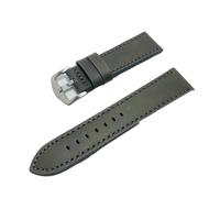 WKWPYCYUH 5 morceaux de bracelet rétro brun clair Puce Bracelet en cuir acier inoxydable boucle accessoires montre Bracelet de montre(Gray,24mm)